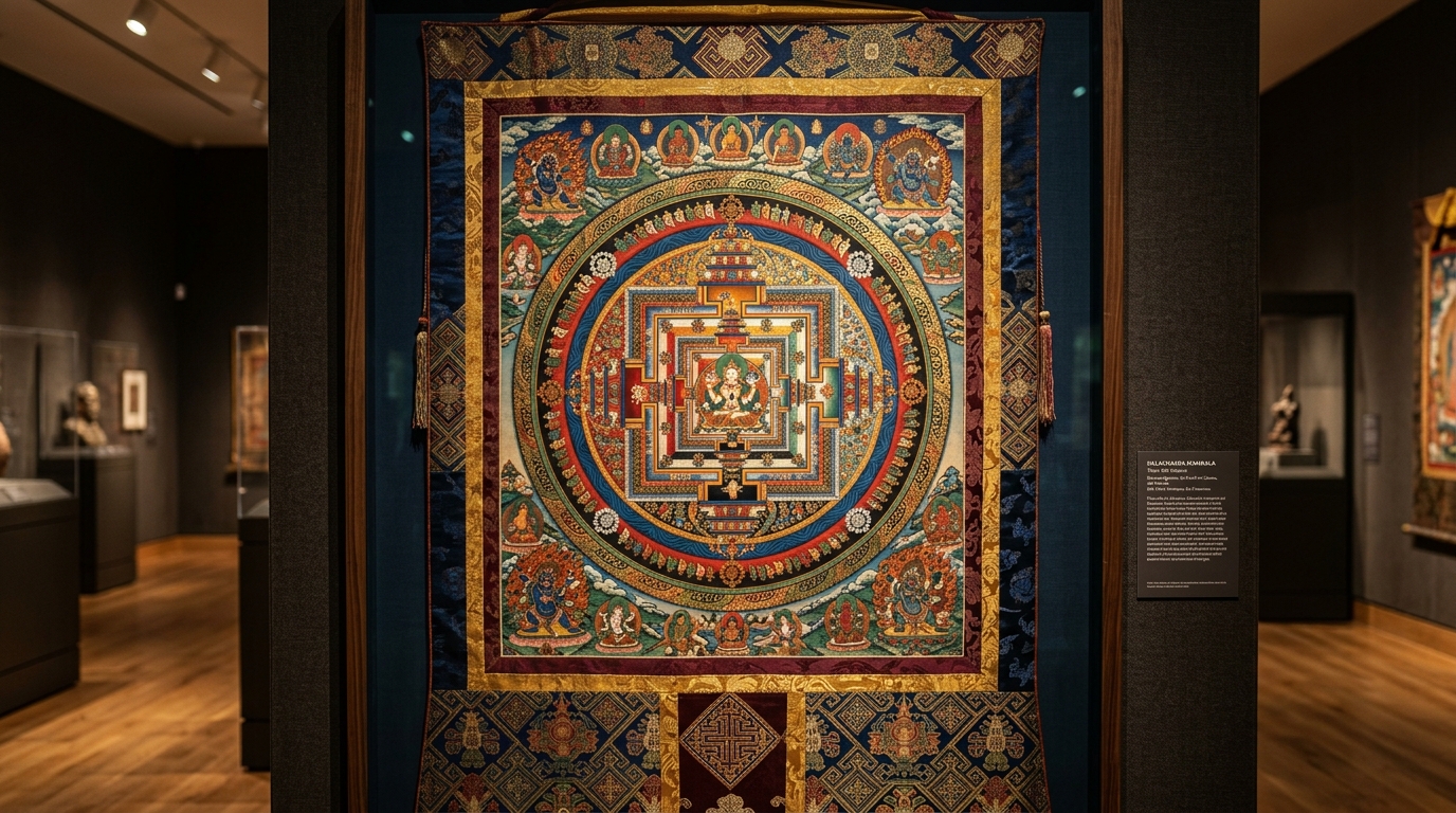 Mandala Kalachakra cu aur pur 24K